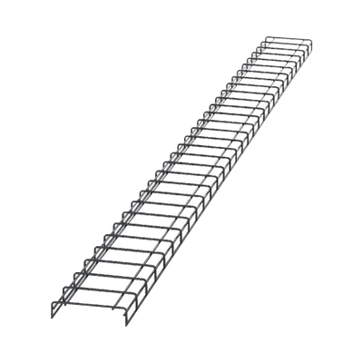 Charola para Canalización Wyr-Grid® Tipo Malla, Con Pintura Electrostática en Color Negro, 8 in (203.2 mm) de Ancho, 53.1 mm de Alto y 3 m de Largo