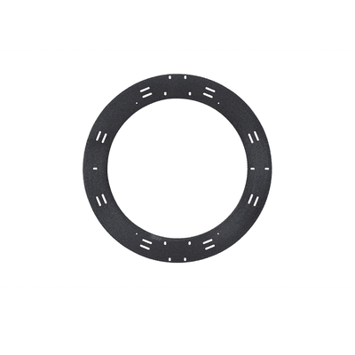 Raqueta de Almacenamiento y Gestión de Holgura Para Cables, de 60.96 cm (24 Pulgadas) de Diámetro, Instalación en Pared o en Rack, Incluye 8 Cintas de Contacto de 30.48 cm (12 Pulgadas), Color Negro