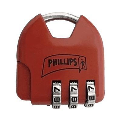 Candado de Combinación Ajustable / No Requiere Llave / Color Rojo.