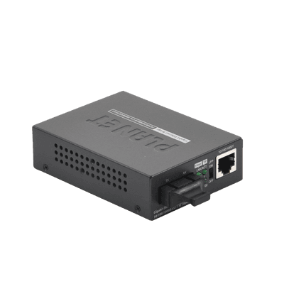 Convertidor de Medios UTP/ Fibra Óptica de 1000 Mbps, Multi-Modo, Hasta 550 m, Conector SC