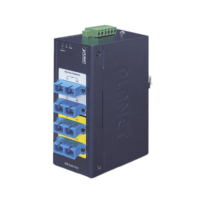 Switch Industrial Bypass de Fibra Optica Multimodo con Conector SC de 2 Canales