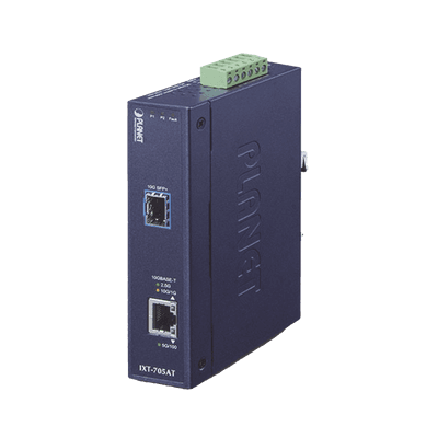 Convertidor de Medios Industrial Ethernet RJ45 10G/5G/2.5G/1G/100M a SFP+ 10GBASE-X