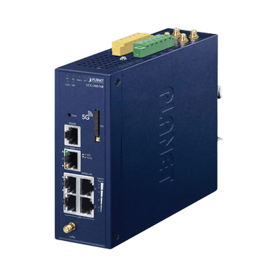 (LoRa) Gateway Industrial LoRaWAN Celular 5G NR Con  5 Puertos 10/100/1000T