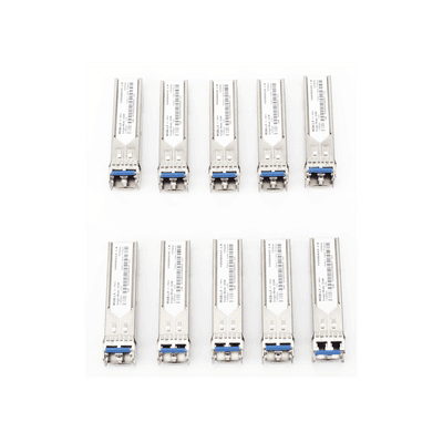 Paquete de 10 Piezas del Transceptor Industrial mini-Gbic SFP 1G LC TX:1310nm Para Fibra Mono Modo 20 Km
