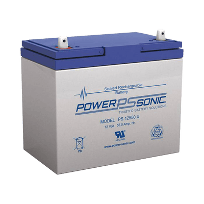 Batería 12V, 55AH, Para Respaldo, Tecnologías AGM/VRLA, 5 Años Vida Útil, Terminales U, Reconocida UL