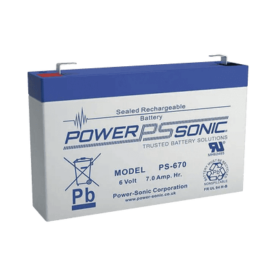 Batería 6V, 7AH, Para Respaldo, Tecnologías AGM/VRLA, 5 Años Vida Útil, Terminales F1, Reconocida UL