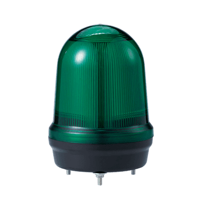 LED con patrones fijo/intermitente, estroboscópico y simulación rotatorio, Color Verde de 110-240 VCA