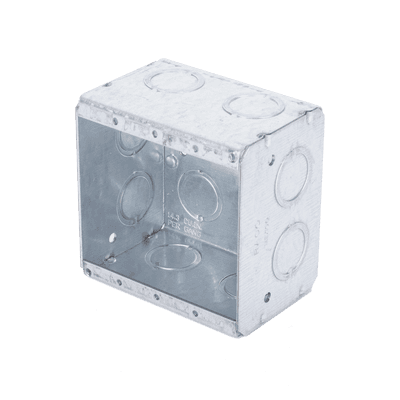 Caja Multigang de 2 Gangs/ Profundidad de 2-1/2 Pulgadas (6.35 cm)/ 12 Entradas de 1/2 - 3/4 Pulgadas (1.27 - 1.91 cm)