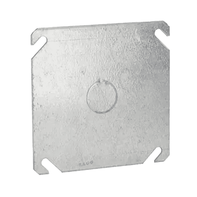 Tapa Cuadrada con Entrada de 1/2 para caja de 4".