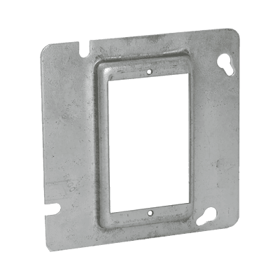 Sobretapa Cuadrada Galvanizada  de 4 11-16", realce de 1/2".