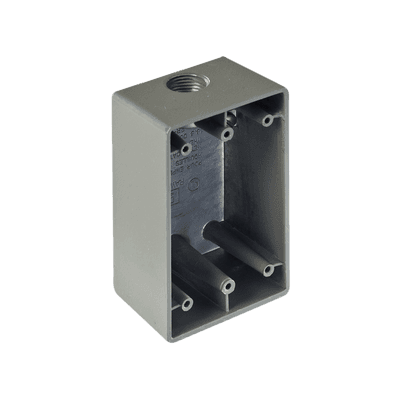 Caja Condulet FS de 1" (25.4 mm) con una boca a prueba de intemperie.