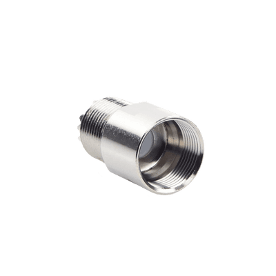 Conector UHF Hembra (SO-239) en Línea de Rosca para RG-8/U, 9913, LMR-400, Níquel/ Plata/ Teflón.