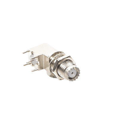 Conector Mini UHF Hembra para Montaje en PCB, Estaño/ Estaño/ Polipropileno.