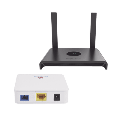 Kit 1 ONU Bridge V-Sol, Dual GPON/EPON con Router Home Wi-Fi Ideal para distribuciones WISP de mayor cobertura Wi-Fi en Hogares y Oficinas