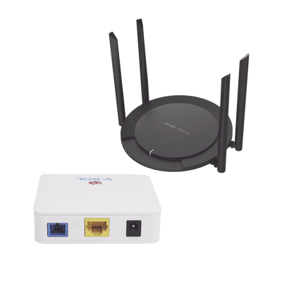 Kit 2 ONU Bridge V-Sol, Dual GPON/EPON con Router Home Wi-Fi Ideal para distribuciones WISP de mayor cobertura Wi-Fi en Hogares y Oficinas