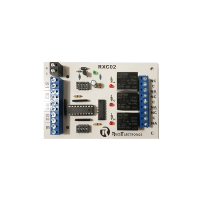 Tarjeta para control de Esclusas para 2 puertas con temporizador en desbloqueo y bloqueo/ entrada para botón de emergencia/ salida de emergencia/