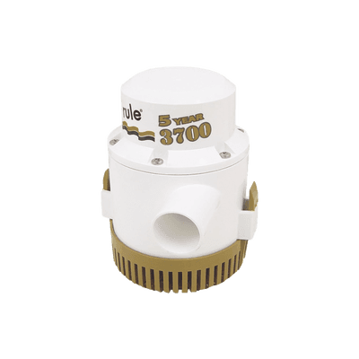 Bomba sumergible de achique serie gold de 3700 galones por hora a 12 Volts de corriente directa.