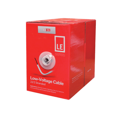 Bobina de 305 Metros (1000 Pies) de Cable / 2 x 22 AWG / Tipo CCA de Color Blanco / Aplicaciones en Alarmas de Intrusión/Control de Acceso/Automatización/ Interfonos y TV Porteros