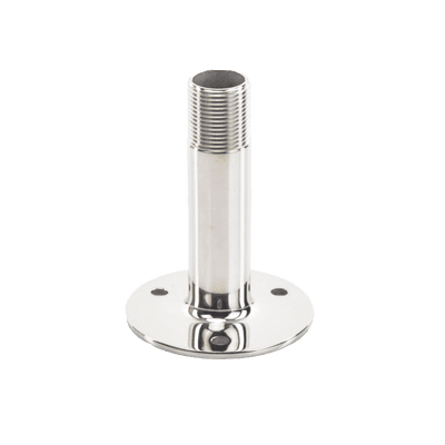 Montaje Recto de Acero Inoxidable / de 4 pulgadas de Alto y 3 de Base / Rosca 1-1/4