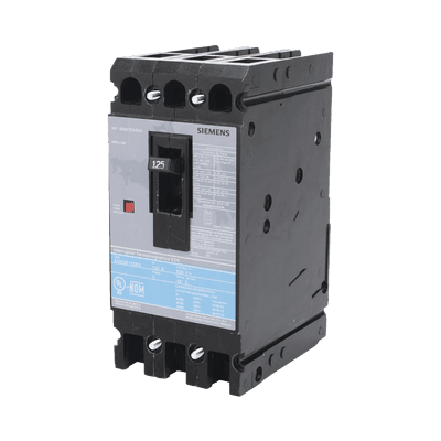 Interruptor Termomagnético ED6 600V 3X125A, Sin zapatas principales.