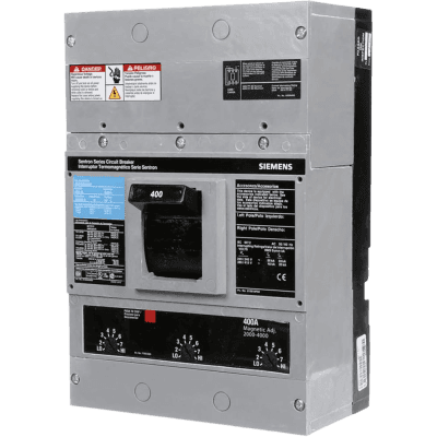 Interruptor Termomagnético 600V 3X400A, Sin zapatas principales.