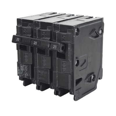 Interruptor automático enchufable tipo QP 3 polos, 20 amp