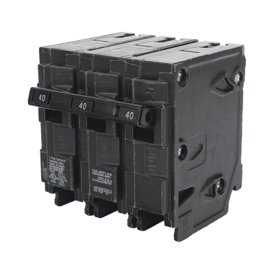Interruptor automático enchufable tipo QP 3 polos, 40 amp