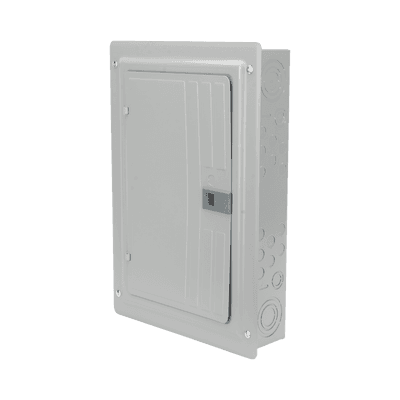 Centro de carga trifásico 3 Fases, 4 Hilos para interruptores QP, de 12 polos - 24 circuitos, 120/240vca, Barras de aluminio 125 Amp, Nema 1, uso interior. Incluye tapa.