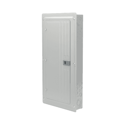 Centro de carga trifásico 3 Fases, 4 Hilos para interruptores QP, de 24 polos - 42 circuitos, 120/240vca, Barras de aluminio 200 Amp, Nema 1, uso interior. Incluye tapa.