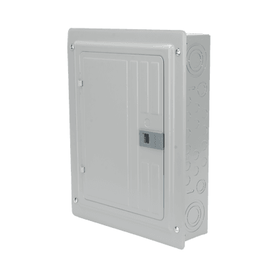 Centro de carga monofásico 1 Fase, 3 Hilos para interruptores QP, de 12 polos - 24 circuitos, 120/240vca, Barras de aluminio 125 Amp, Nema 1, uso interior. Incluye tapa.