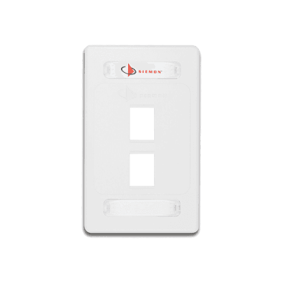 Placa de Pared Modular 10G MAX de 2 Salidas, Color Blanco