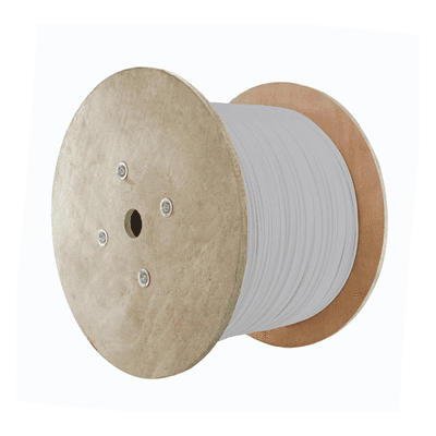 Bobina de Cable Blindado F/UTP de 4 Pares, Z-MAX, Cat6A, Soporte de Aplicaciones 10GBase-T, CM, Color Blanco, 305 Metros (1000 Pies)