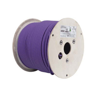 Bobina de Cable U/UTP de 4 Pares, Z-MAX, Cat6A, Soporte de Aplicaciones 10GBase-T, LS0H, Color Violeta, 305 Metros (1000 Pies)