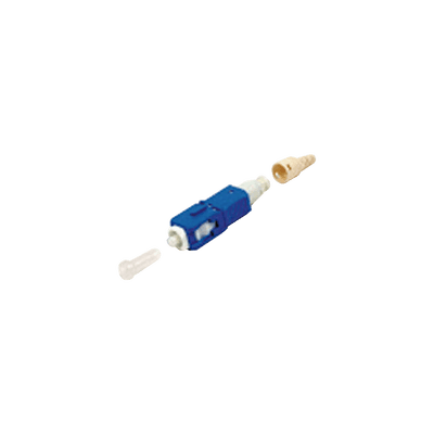 Conector de Fibra Óptica Pre-Pulido LightBow SC/UPC Simplex, Monomodo OS1/OS2, Re-Terminable, Color Azul