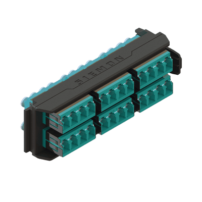 Placa Acopladora LightVerse, 12 Conectores Dúplex LC/UPC, Acepta hasta 24 Fibras Multimodo OM3 y OM4 (No Shuttered)