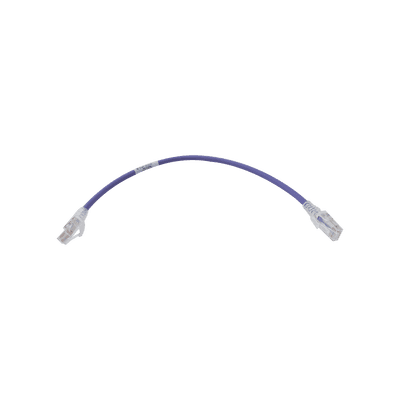 Patch Cord MC6 Modular Cat6 UTP, CM/LS0H, 0.3 Metros (1 Pie), Color Violeta