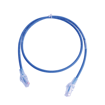 Patch Cord MC6 Modular Cat6 UTP, CM/LS0H, 0.91 Metros (3 Pies), Color Azul, Versión Bulk (Sin Empaque Individual)