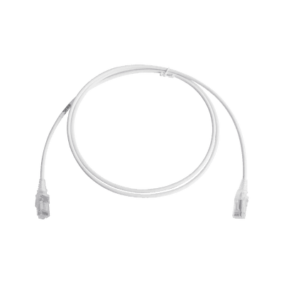 Patch Cord MC6 Modular Cat6 UTP, CM/LS0H, 1.52 Metros (5 Pies), Color Blanco, Diámetro Reducido (28AWG)