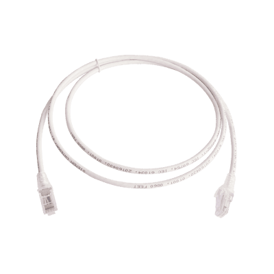 Patch Cord MC6 Modular Cat6 UTP, CM/LS0H, 1.52 Metros (5 Pies), Color Blanco, Versión Bulk (Sin Empaque Individual)