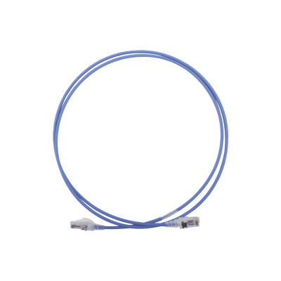 Patch Cord MC6 Modular Cat6 UTP, CM/LS0H, 1.52 Metros (5 Pies), Color Azul, Diámetro Reducido (28AWG)