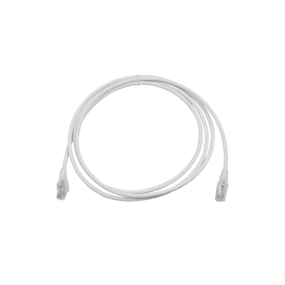 Patch Cord MC6 Modular Cat6 UTP, CM/LS0H, 2.13 Metros (7 Pies), Color Blanco, Versión Bulk (Sin Empaque Individual)