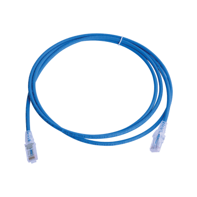 Patch Cord MC6 Modular Cat6 UTP, CM/LS0H, 2.13 Metros (7 Pies), Color Azul, Versión Bulk (Sin Empaque Individual)