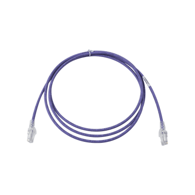 Patch Cord MC6 Modular Cat6 UTP, CM/LS0H, 2.13 Metros (7 Pies), Color Violeta, Versión Bulk (Sin Empaque Individual)