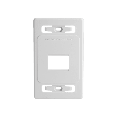 Placa de Pared Modular MAX, de 2 Salidas, Color Blanco, Versión Bulk (Sin Empaque Individual)