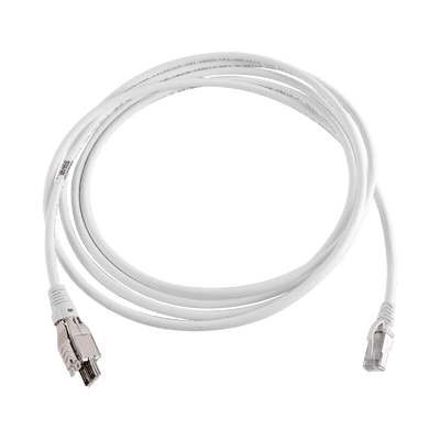 Patch Cord TERA Cat6A 1/10G Ethernet, de 4 Pares y Conector Modular, LS0H, Color Marfil, 3 Metros (9.84 Pies)