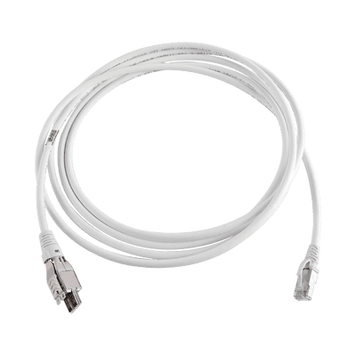 Patch Cord TERA Cat6A 1/10G Ethernet, de 4 Pares y Conector Modular, LS0H, Color Marfil, 10 Metros (32.81 Pies)
