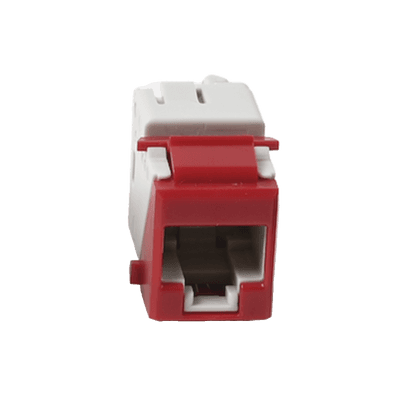 Jack UltraMAX Cat5e, UTP, Tipo Keystone, Color Rojo, Punch Down