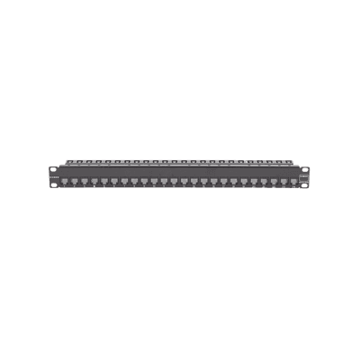 Patch Panel Z-Max de 24 Puertos, Blindado, Precargado con Jacks Categoría 6A, Plano, 1UR