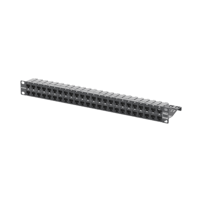 Patch Panel Z-Max de 48 Puertos, Blindado, Precargado con Jacks Categoría 6A, Plano, 1UR