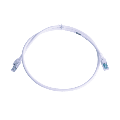 Patch Cord Z-MAX Cat6A S/FTP, CM/LS0H, 0.91 Metros (3 Pies), Color Blanco, Versión Bulk (Sin Empaque Individual)